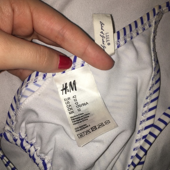 Classic blue stripped bikini - Picture 3 of 4